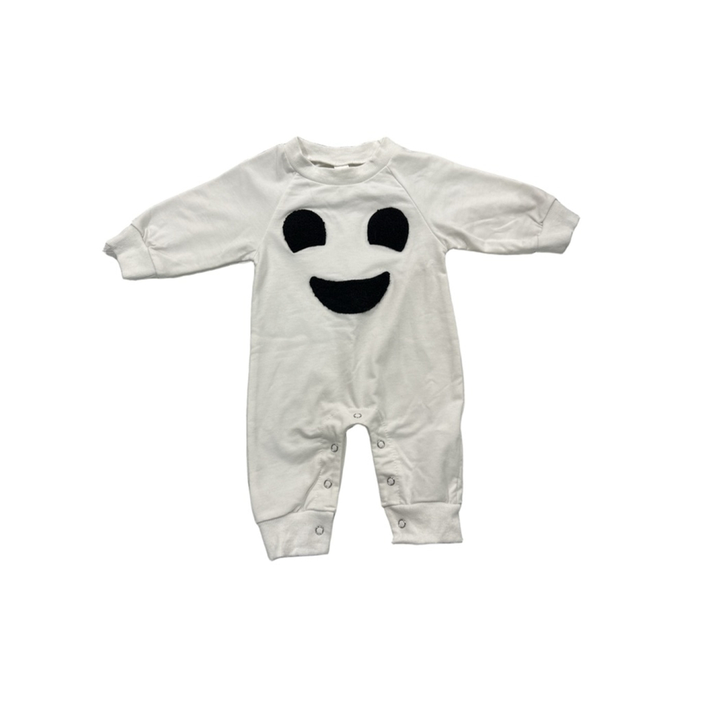 Baby Unbranded Bodysuit 0-3 Months White Black Ghost